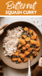 Indian Butternut Squash Curry pin.