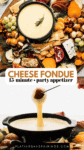 Classic Swiss Cheese Fondue Recipe pin.