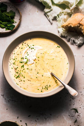 Healthy Potato Leek Soup (Without Cream!)