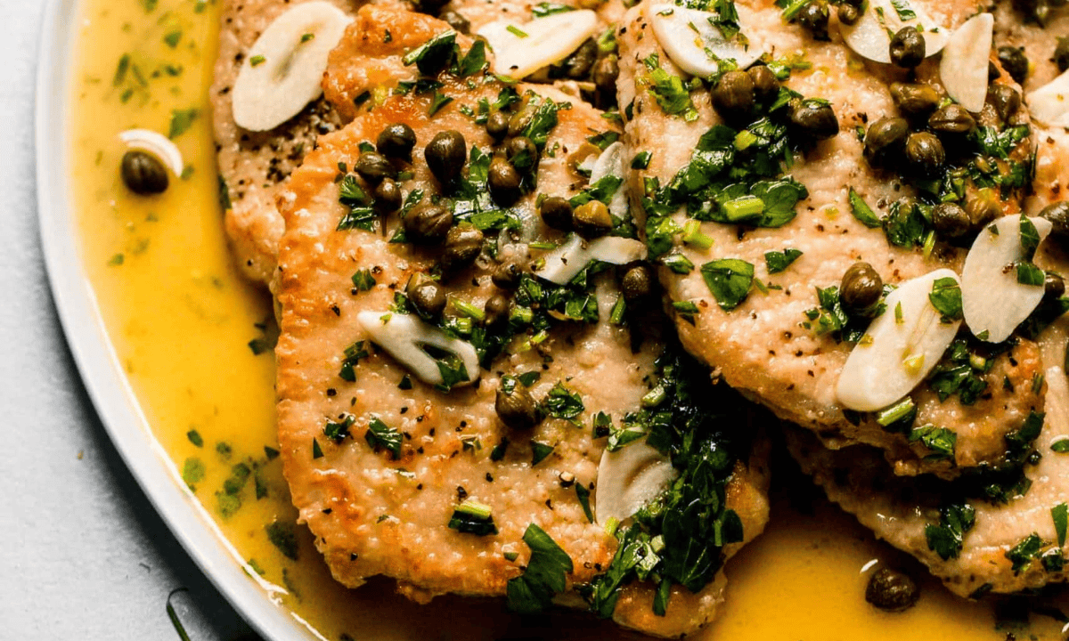 Pork Piccata (30 Minute Easy Recipe) - Platings + Pairings