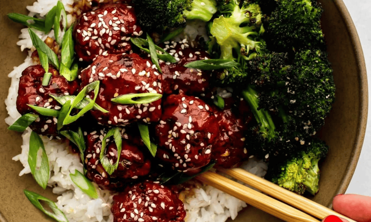 Sticky Mongolian Meatballs and Broccoli (Easy!!) - Platings + Pairings