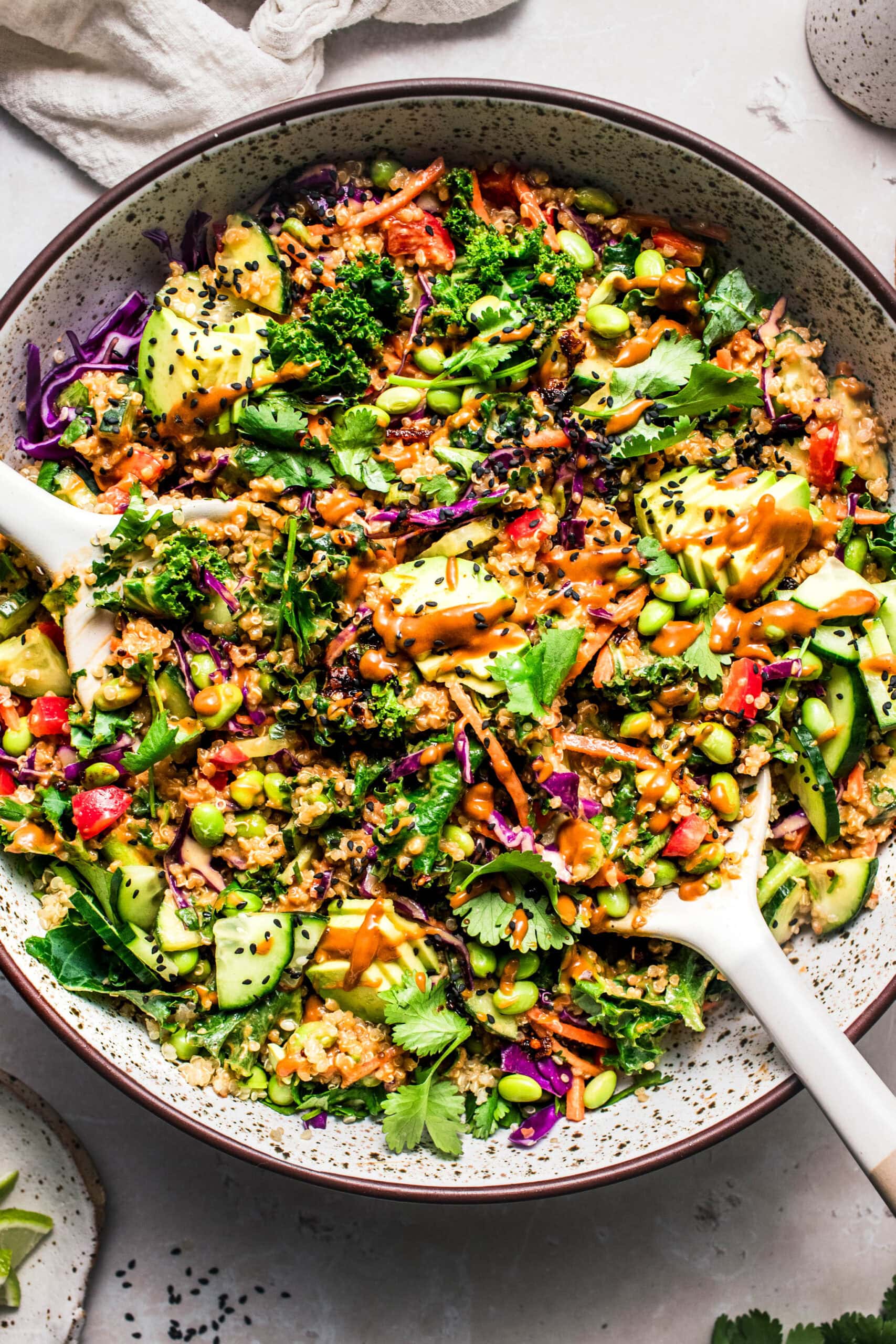 Thai Quinoa Salad with Peanut Sauce