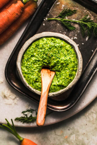 Carrot Top Pesto