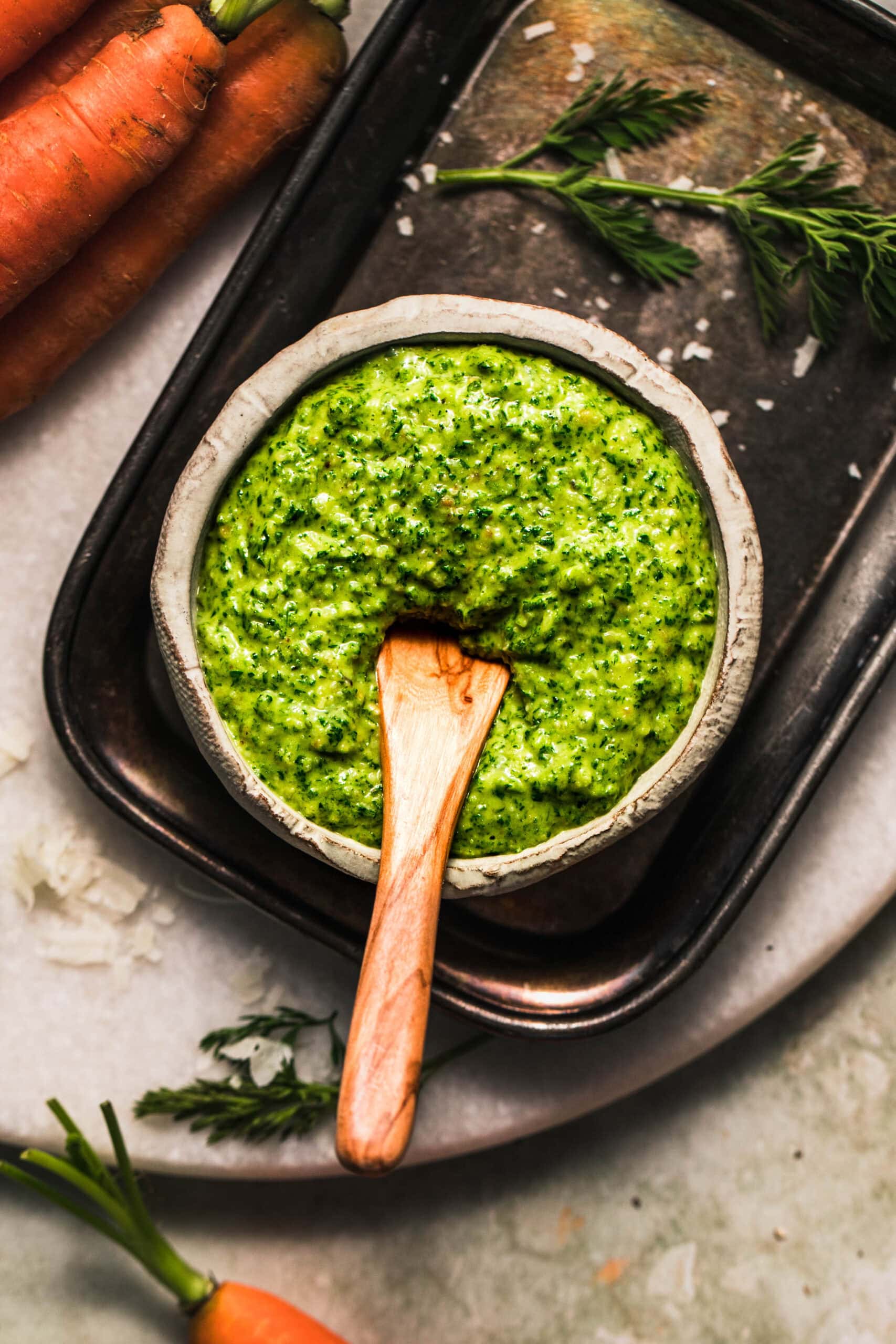 Carrot Top Pesto