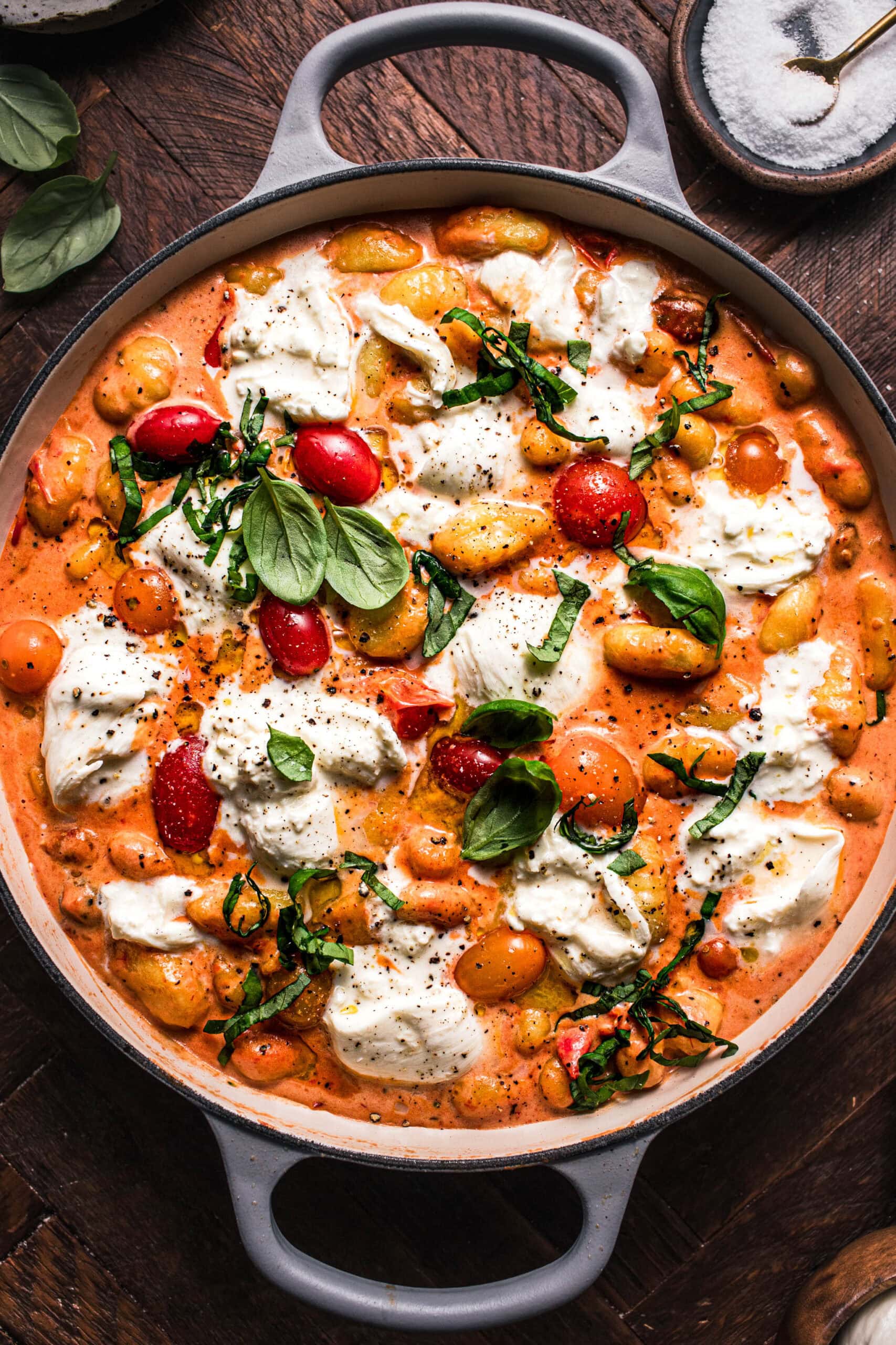 One-Skillet Creamy Tomato Gnocchi with Burrata