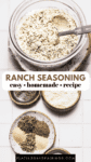 Homemade ranch seasoning pinterest image.