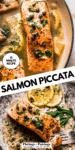 salmon piccata pinterest image.