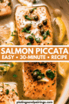 Salmon piccata pinterest image.