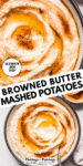 BROWNED BUTTER MASHED POTATOES PINTEREST IMAGE.