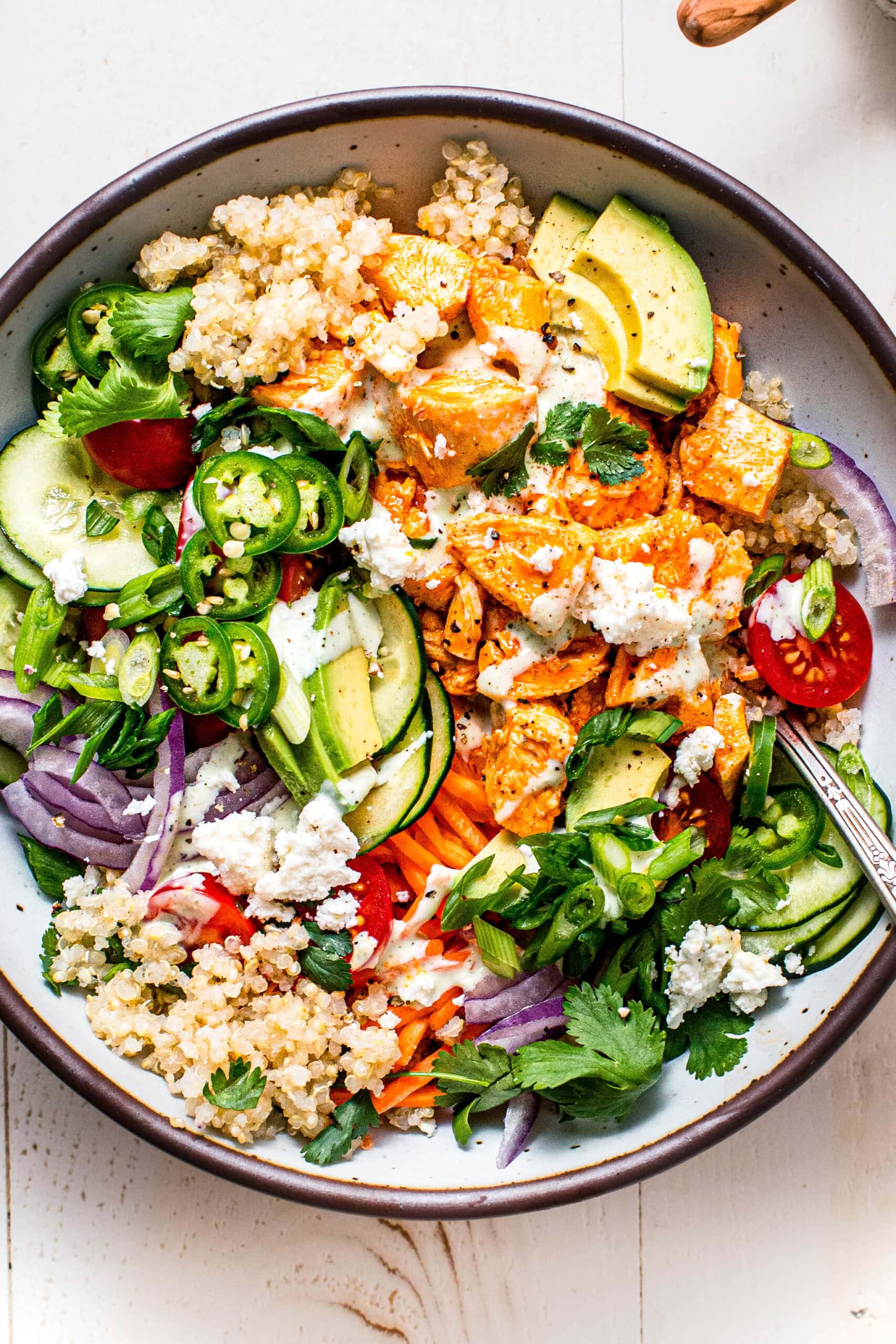Buffalo Chicken Quinoa Bowl