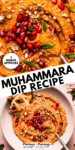 Muhammara dip recipe pinterest image.