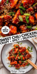 Sweet chili chicken pinterest image.