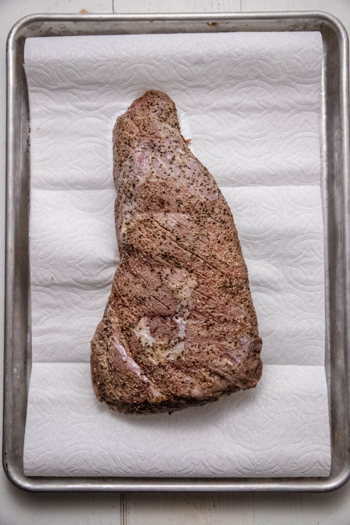 Finished sous vide tri tip before searing.